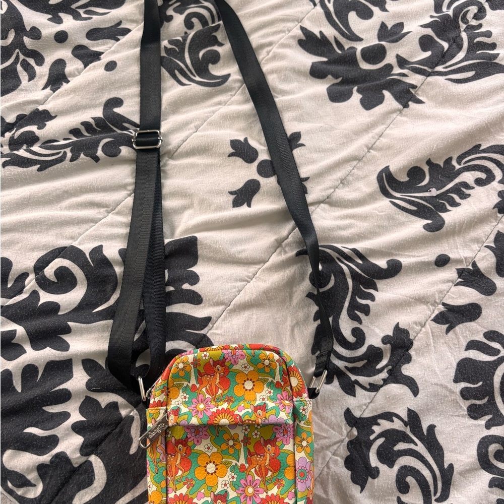 **SOLD** Disney Bambi Bright Floral Retro Crossbody Bag NWOT | Y2K Cottagecore - Picture 5 of 5